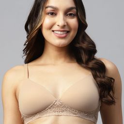 Marks & Spencer Lace Inserts Lightly Padded Full Coverage Bra-image-74
