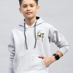 Monte Carlo Boys Grey Cotton Blend Printed Sweatshirt-image-27