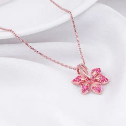 GIVA 925 Silver Bhumi Rose Gold Rani Ebony Pendant with Link Chain for Women & Girls-image-36