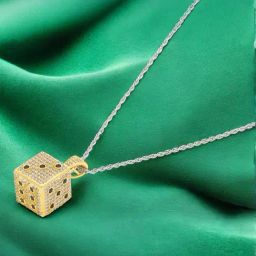 crash.club By CKC 925 Silver Sterling Silver Bold & Stylish Lucky Dice Pendant Chain-image-14