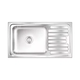 Nirali BG Kitchen Sink Popular Series Medium 864x510 mm (34x20 inch) Anti-Scratch Finish Stainless Steel, Elegance Deluxe-picture-46