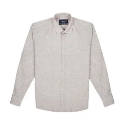 CHARCHIT Boys Khaki Cotton Lycra Floral Shirt-image-8