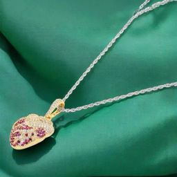 crash.club By CKC 925 Silver Sterling Silver & Gold Anatomical Heart Pendant Chain-image-42