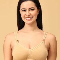 The Mom Store Beige Cotton Comfort Fit Maternity Bra-picture-33