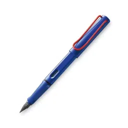 LAMY 014 Safari Blue with Red Clip Fountain Pen with Fine Nib-image-36