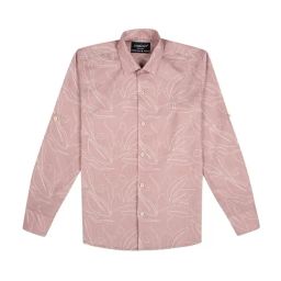 CHARCHIT Boys Pink Cotton Lycra Floral Shirt-image-39