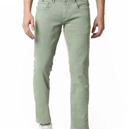 Basics Green Skinny Fit Jeans-image-10