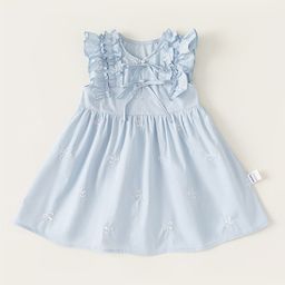 LULU & SKY Embellished Flutter Sleeve Fit & Flare Dress-picture-55