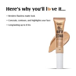Glam21 My BFF Matte Liquid Concealer 02 Medium Light - 8 gm image 4