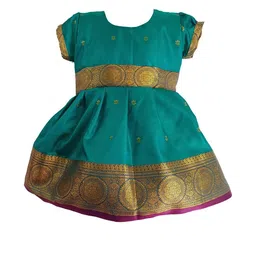 Mom and Me Green Cotton Dresses-image-70