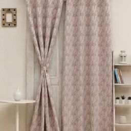 Ariana Eden Coral Polyester 5ft Window Eyelet Curtain-image-13