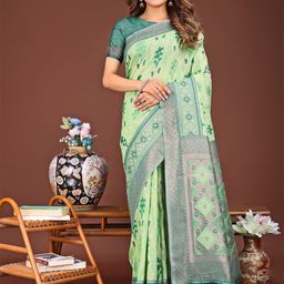 Astita Ethnic Motifs Woven Design Zari Patola Saree-image-60