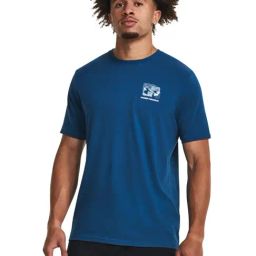 Under Armour Blue Cotton Loose Fit Printed Sports T-Shirt-image-50