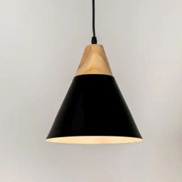 Whispering Homes Black Metal Cone Pendant Light-image-25