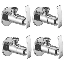 Cliquin Orchid Brass Wall Mount Chrome Finish Angle Valve with Wall Flange (Pack of 4 Pcs)-image-13