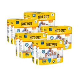 Not Out Set Of 5 3D Core Technology Diapers - 10 Pieces Each - M-49