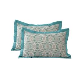 Maspar Eclectic Treasures Green Cotton Blend Printed Pillow Covers & Sham - Set of 2-picture-23
