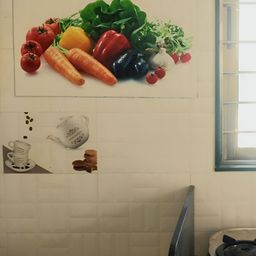 Asian royal Orange & Green Printed WaterproofWall Stickers-image-94