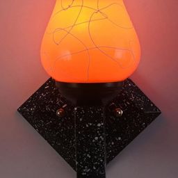 1ST TIME Orange & Black Printed Glass Cylinder Shaped Wall Lamp-picture-31