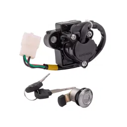Deutsche Ignition Lock Kit for Hero Splendor Kit Consisting of Ignition Cum Steering Lock & Petrol Tank Lock, DEUS-0426JA-18