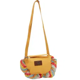 Caprese Oakley Marigold Canvas Solid Sling Handbag-picture-33
