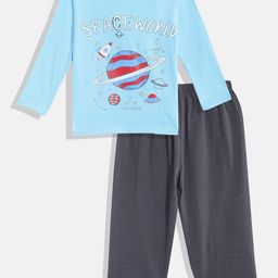 Eteenz Boys Premium Cotton Printed T-shirt with Trousers-image-29
