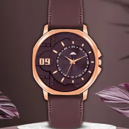 DOUBLERUN Men Dial & Leather Straps Analogue Multi Function Watch H05NMT-41-47
