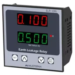 Multispan ELR-19N 100-250V AC Earth Leakage Relay with CBCT 96 X 96 X 52 mm-22