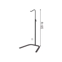 AS ONE Bag Holder W23 × D16 × H39-63 cm Size Steel Powder Coating Black, 61-159-4-1-27