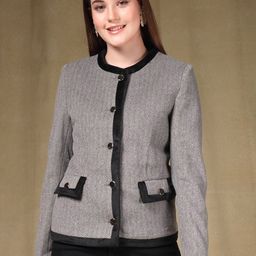 Juelle Self-Designed Mock Neck Pea Coats-36