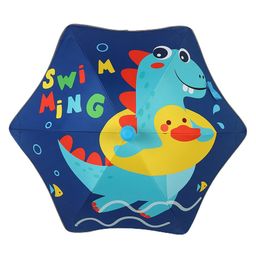 Little Surprise Box Splashing Dino Print Canopy Style Umbrella - Blue-14