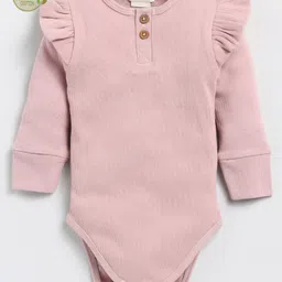 Cot & Candy Full Sleeves Frill Detailed Ribbed Onesie - Pink-picture-21