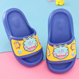 Oh! Pair Slip On Clogs with Monster Applique - Blue-image-58