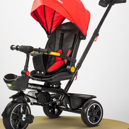 Baybee Mac 2 in 1 Baby Cycle for Kids | Baby Tricycles with Parental Push Handle, 180 Reversible Seat, Canopy & Safety Guardrail(Red)-5