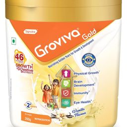 Groviva Gold Milk Protein Powder Vanilla Jar With 46 Nutrients including Growth & Digestive Nutrients - 200g-image-42