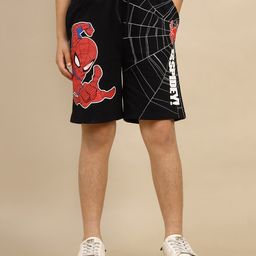Kidsville Marvel Featuring Spiderman Printed Shorts - Black-picture-30