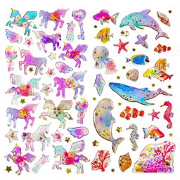 FunBlast 3D Animal Figure Kawaii Stickers Set of 2 Sheets - Multicolor-17