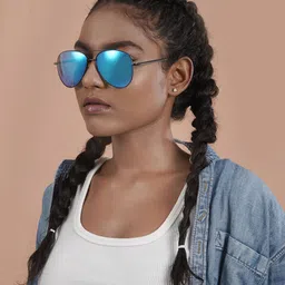 Opticsfit Unisex Aviator Sunglasses with UV Protected Lens 8839-4-60 image 2