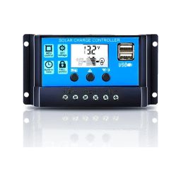 Solar Charge Controller, 40A Solar Panel Controller 12V 24V Adaptive PWM Auto Parameter Adjustable LCD Display Solar Panel Battery Regulator with Dual USB Port - RS4163Solar Charge Controller, 40A Solar Panel Controller 12V 24V Adaptive PWM Auto Parameter Adjustable LCD Display Solar Panel Battery Regulator with Dual USB Port - RS4163 image 1
