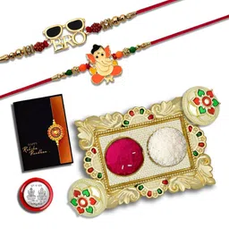 DeoDap Multi Pooja Thali Rakhi Gift Set-image-21