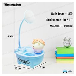 FunBlast Unicorn Bathtub Table LED Lamp and Pen Holder with Sharpener - Blue image 3