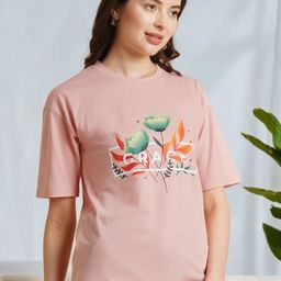 DressBerry Women Typography Printed Pockets T-shirt-image-110