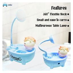 FunBlast Unicorn Bathtub Table LED Lamp and Pen Holder with Sharpener - Blue image 5
