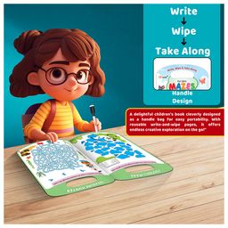 GOWOO Write, Wipe & take Along Play with Mazes With Pen| Maze Marvels: Write, Wipe, Play image 5