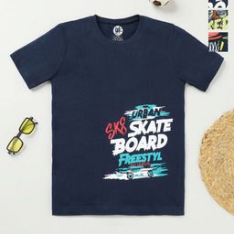 YK Boys Typography 3 Printed Applique T-shirt-48