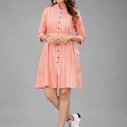Moda Rapido Striped Dress-image-99