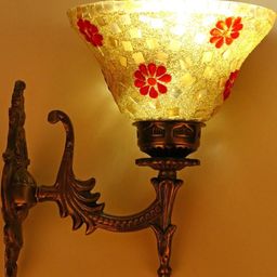 SOMIL Gold Glass Cylinder Printed Wall Lamps-image-70
