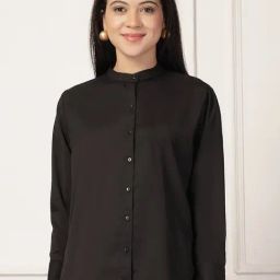 Style Quotient Black Solid Long Sleeves Shirt-image-86