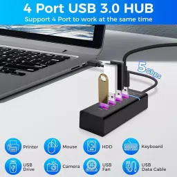 LOTA High-Speed USB 3.0 Hub 4-Port Plug & Play & Compact Design, MST-886-LT image 2
