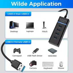 LOTA High-Speed USB 3.0 Hub 4-Port Plug & Play & Compact Design, MST-886-LT image 3